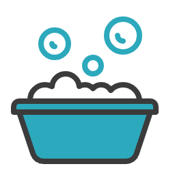 부푼 세척 아이콘